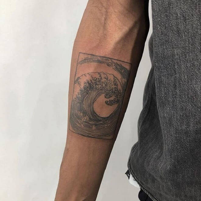 Wave Tattoo for Men