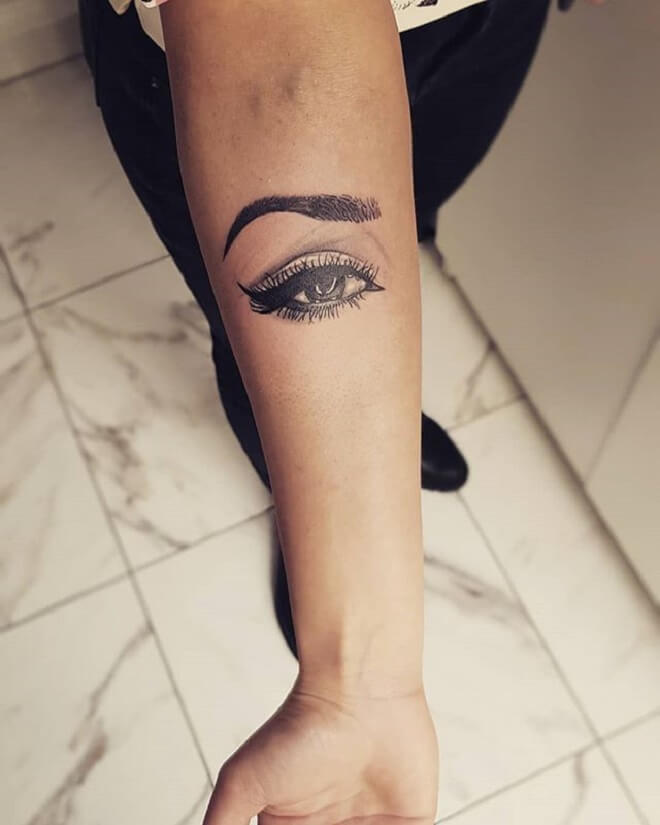 Women Eye Tattoo