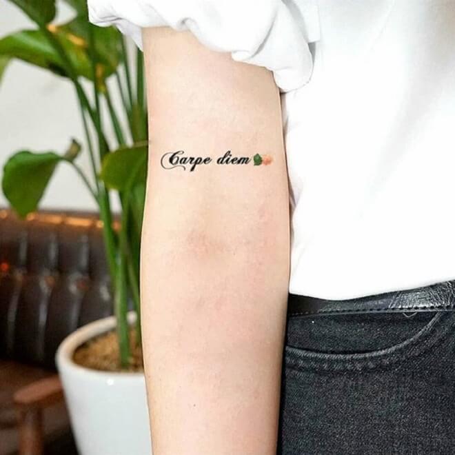 Beautiful Carpe Diem Tattoo