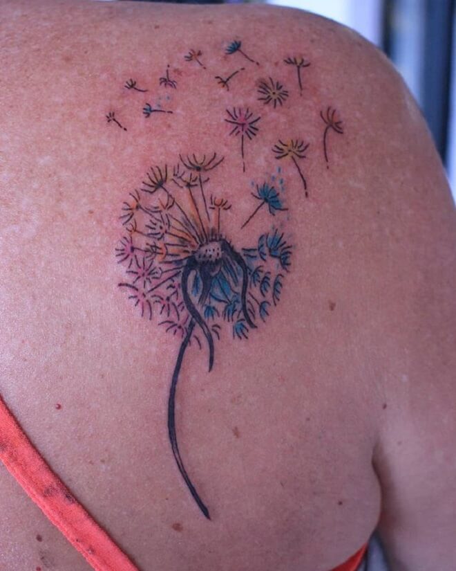 Beautiful Dandelion Tattoo