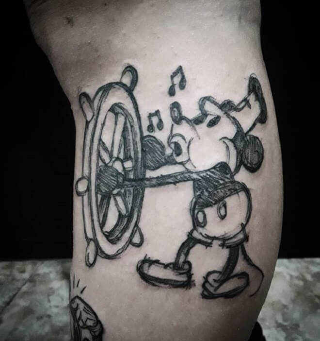 Black Disney Tattoo