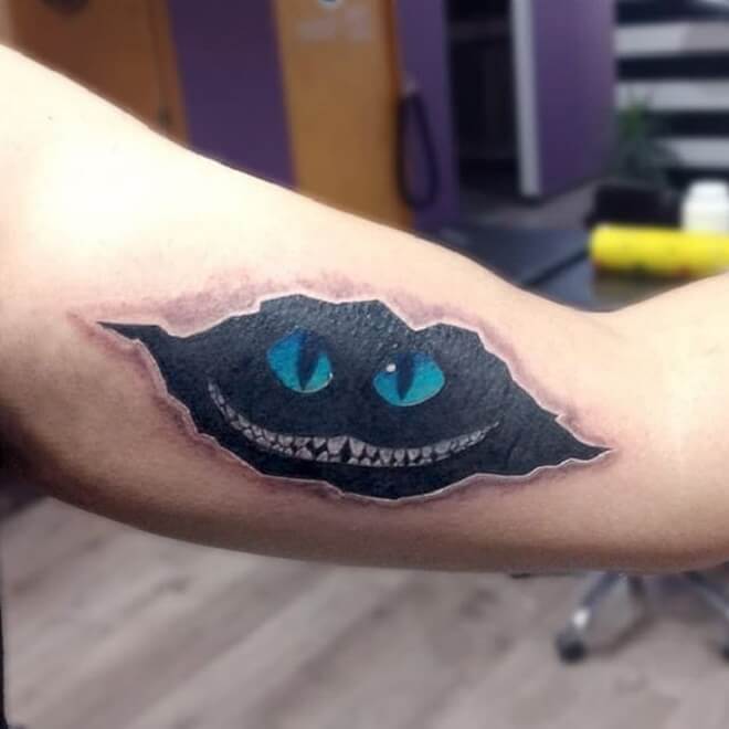 Body Cheshire Cat Tattoo