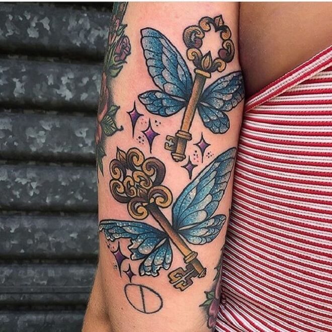 Butterfly Key Tattoo