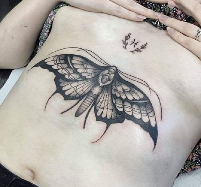 Chest Pisces Tattoo