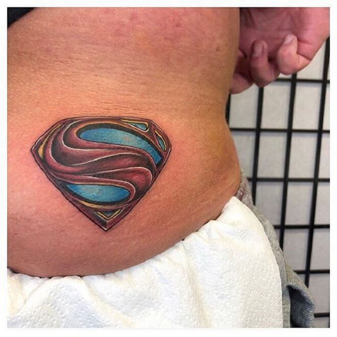 Color Superman Tattoo