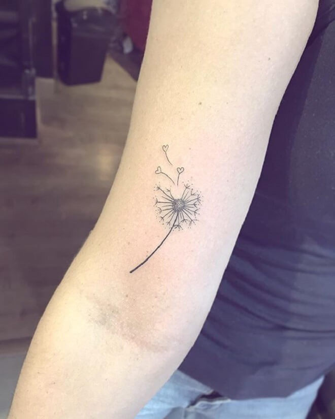 Cute Dandelion Tattoo