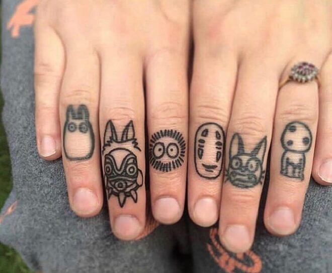 Finger Tattoo Black Work
