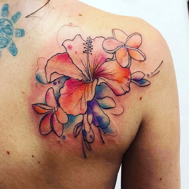 Flower Colorful Tattoo