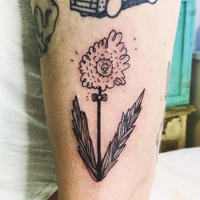 Flower Dandelion Tattoo