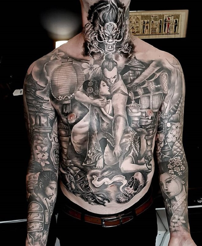 Full Body Samurai Tattoo