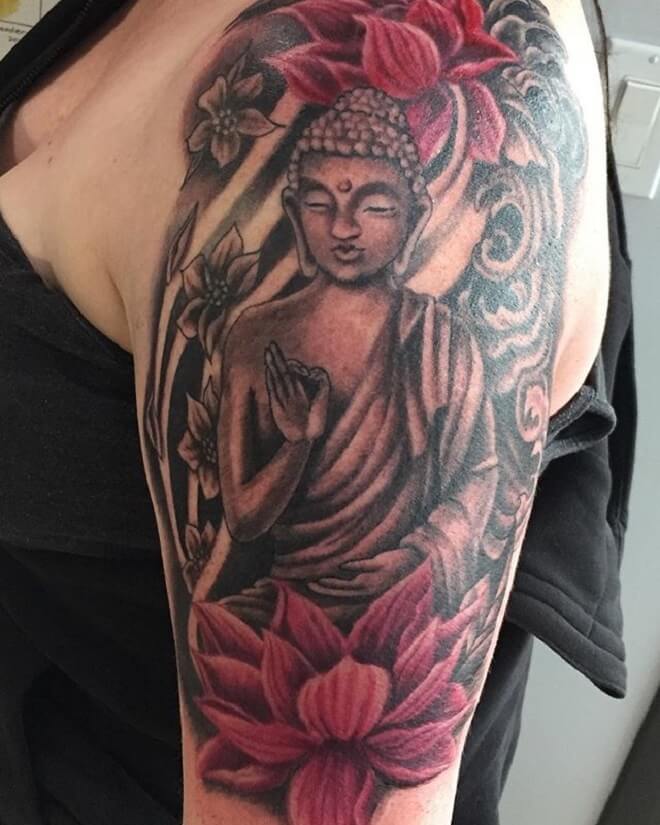 Girl Buddha Tattoo