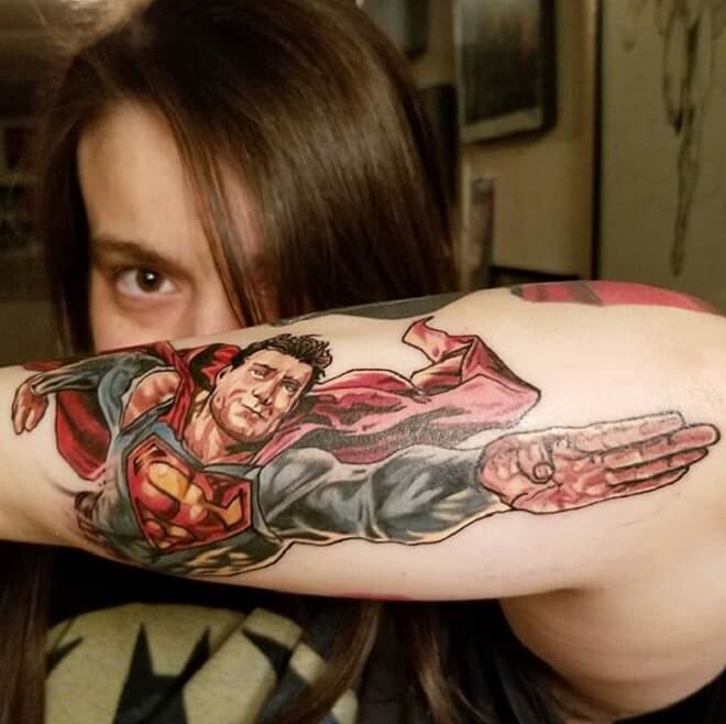 Girl Superman Tattoo