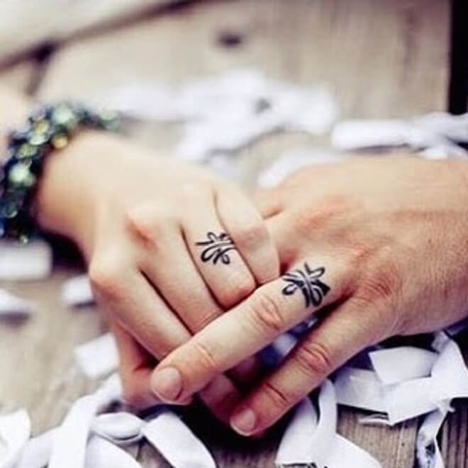 Girl and Boy Ring Tattoo