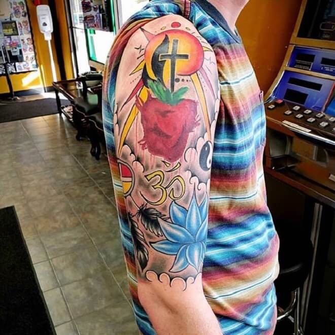 Hand Colorful Tattoo