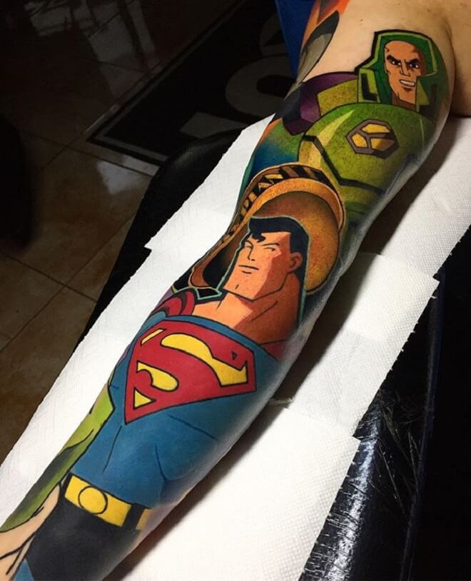 Hand Superman Tattoo