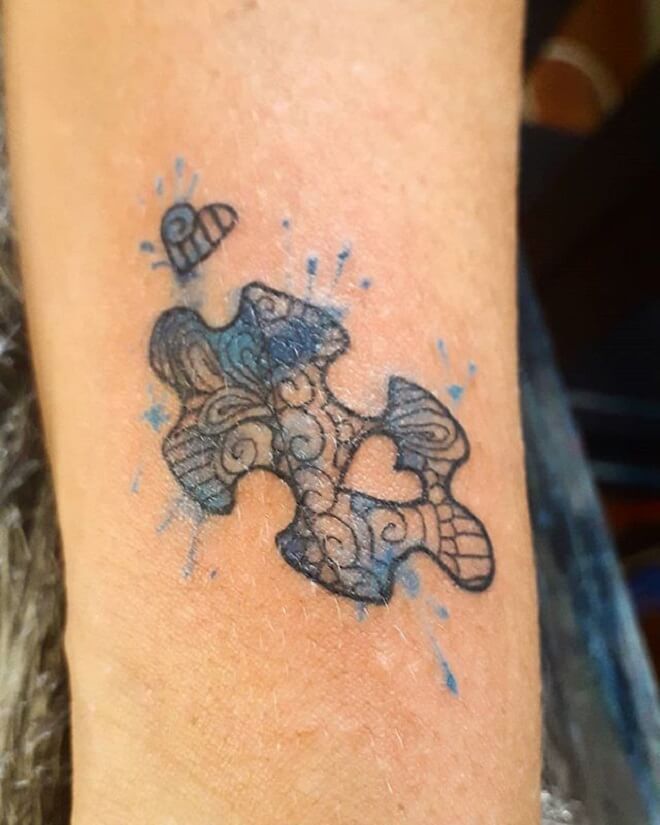 Heart Puzzle Piece Tattoo