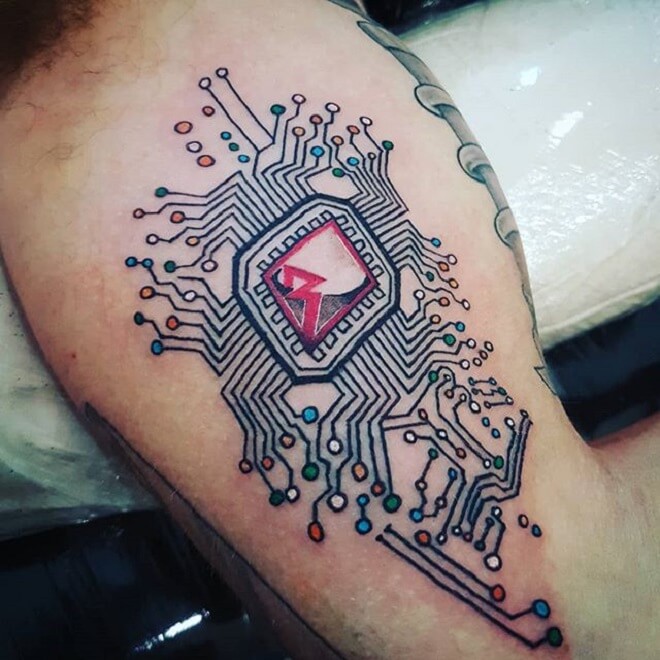 Incredible Circuit Tattoo