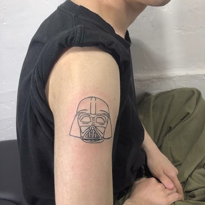 LIne Darth Vader Tattoo