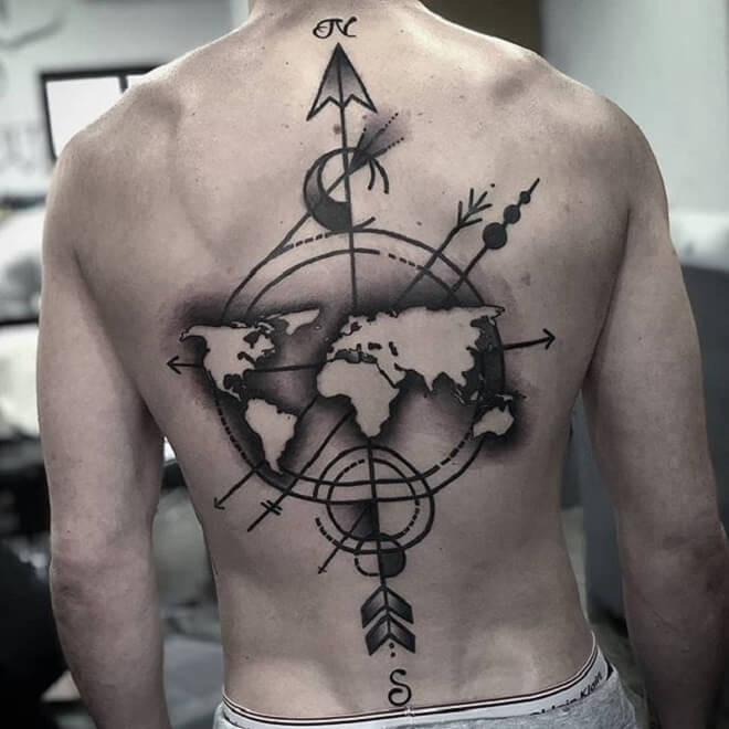 Map Tattoo for Men