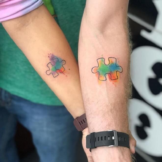 Matchings Puzzle Piece Tattoo