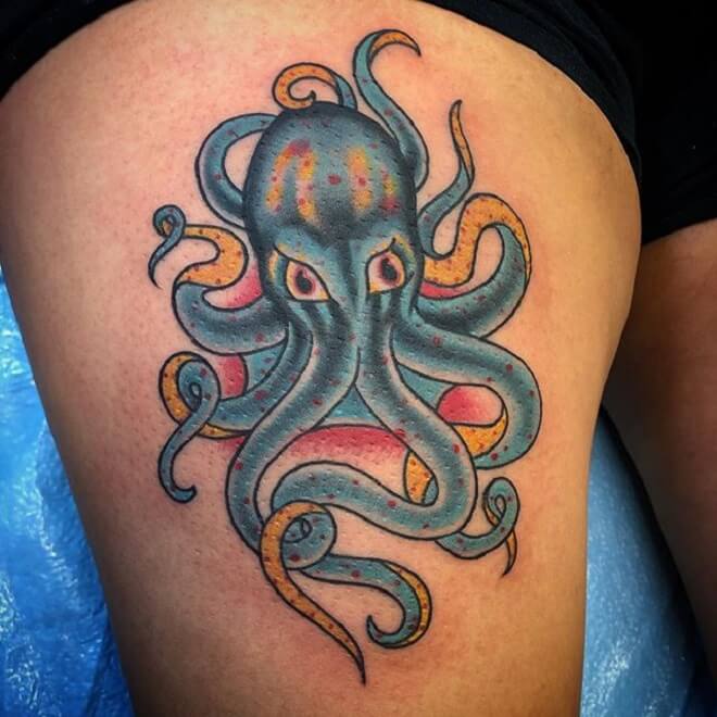 Octopus Colorful Tattoo