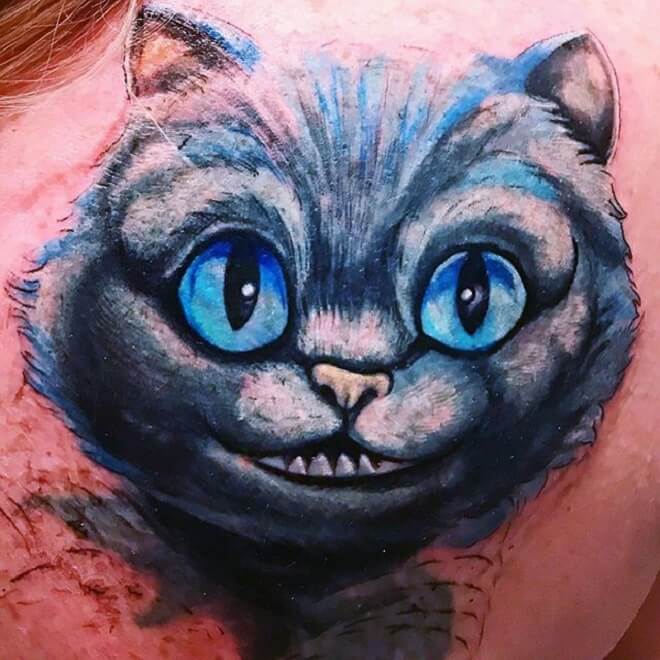 Popular Cheshire Cat Tattoo