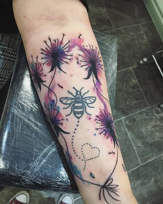 Popular Dandelion Tattoo