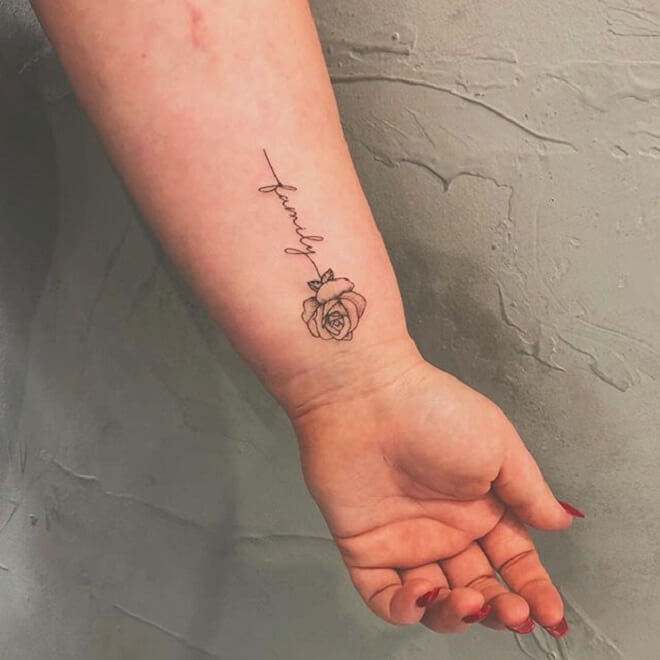 Rose Wrist Tattoo