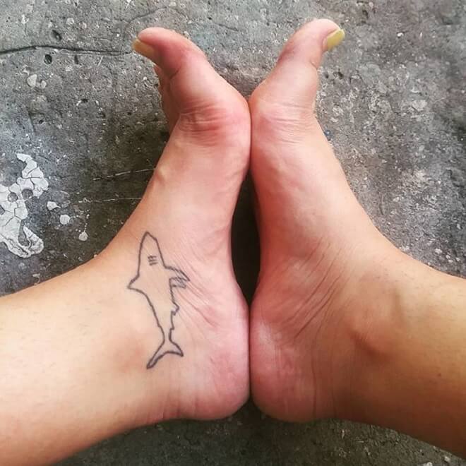Shark Foot Tattoo