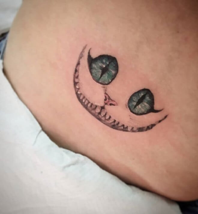 Simple Cheshire Cat Tattoo