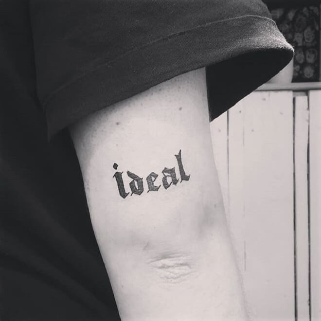 Simple Letters Tattoo