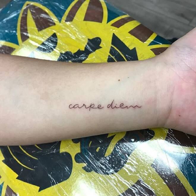 Small Carpe Diem Tattoo