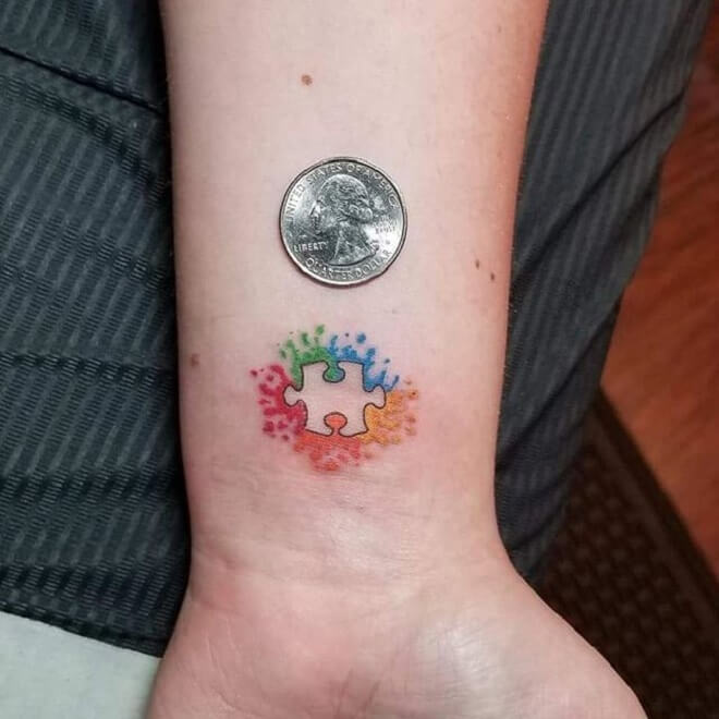 Small Puzzle Piece Tattoo
