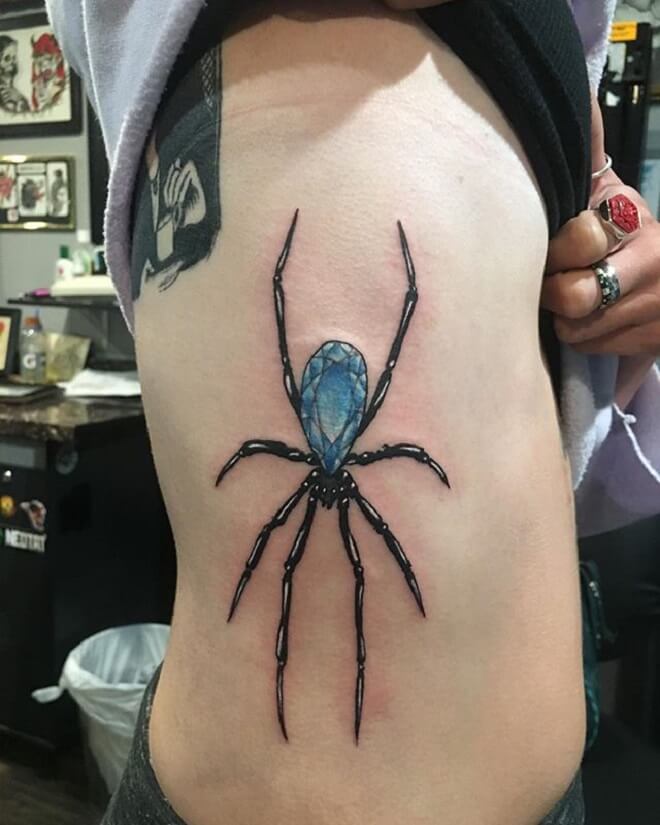 Spider Side Tattoo