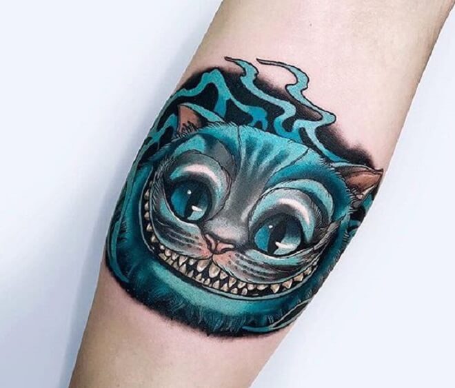 Stunning Cheshire Cat Tattoo