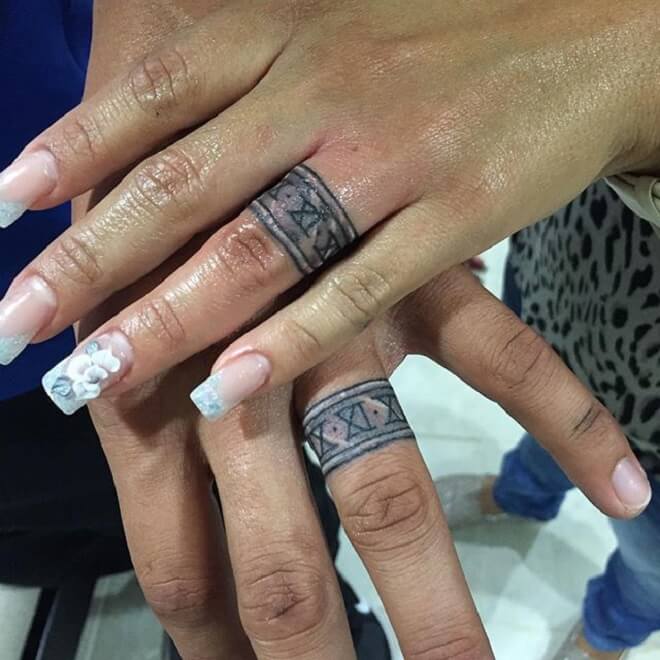 Stunning Wedding Ring Tattoo