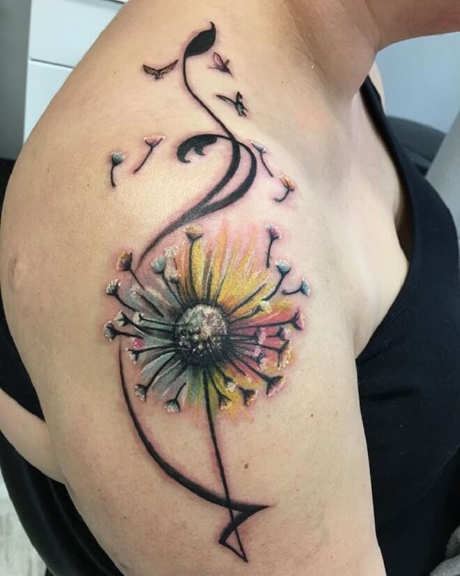 Super Dandelion Tattoo