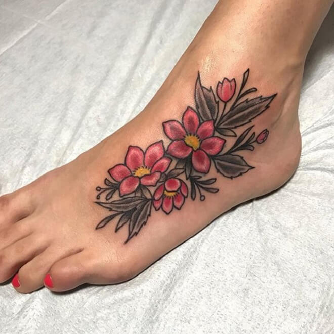 Supreme Foot Tattoo