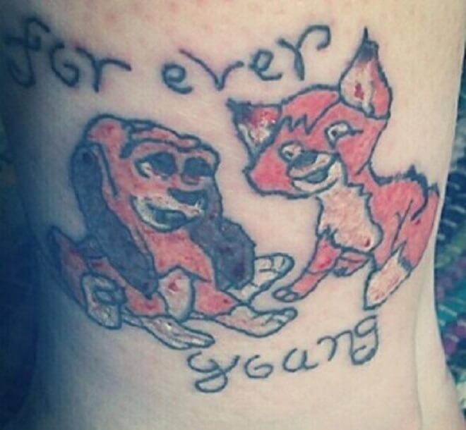 16. The Fox and the Hound Tattoo.