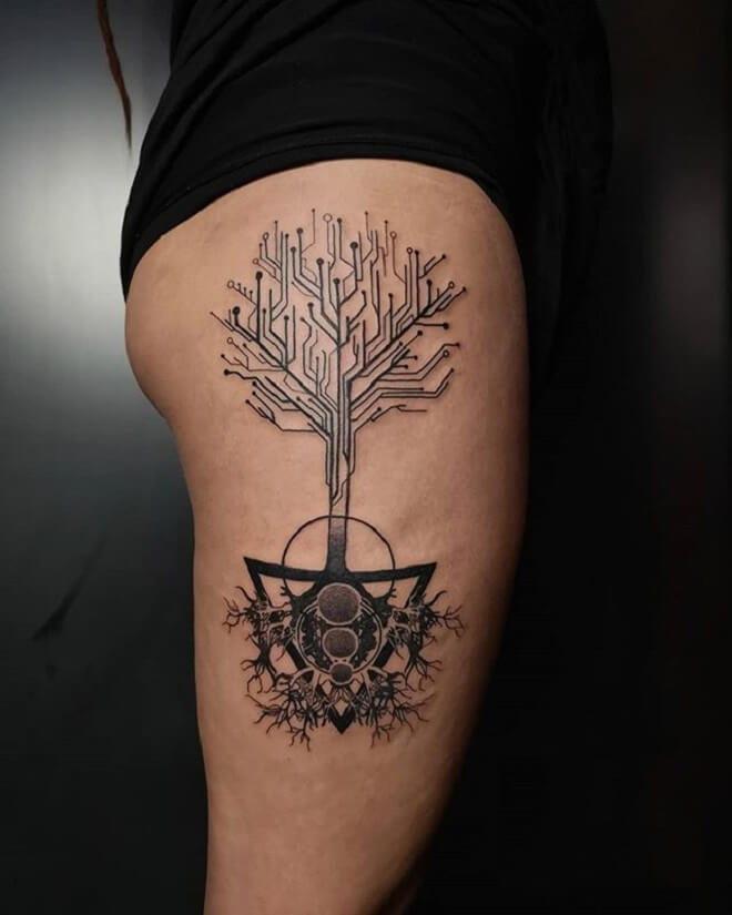 Tree Circuit Tattoo