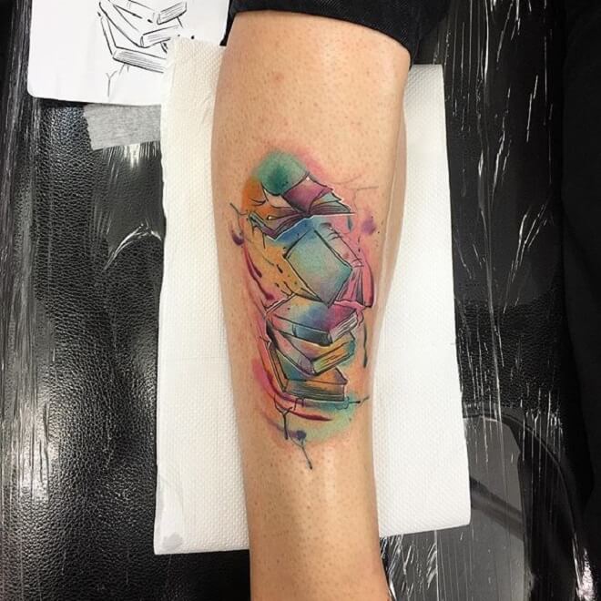 Watercolor Harry Potter Tattoo