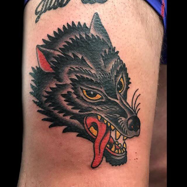 Wolf Traditional Tattoo