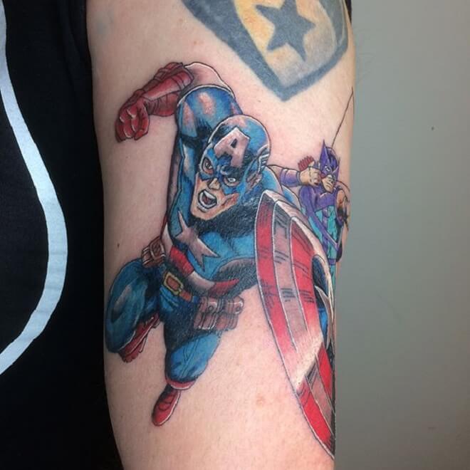 Amazing Captain America Tattoo