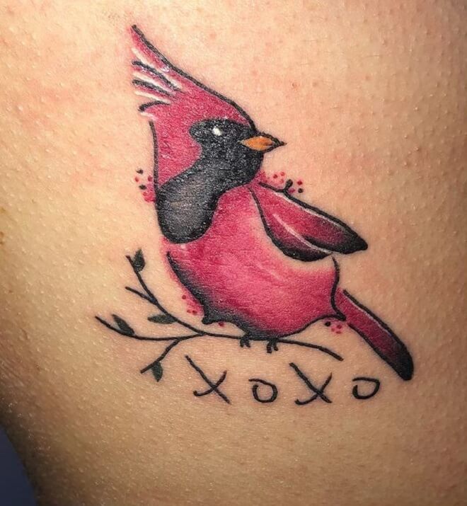 Amazing Cardinal Tattoo