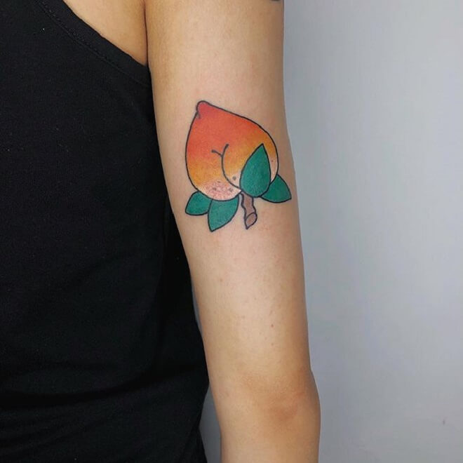 Amazing Peach Tattoo. 