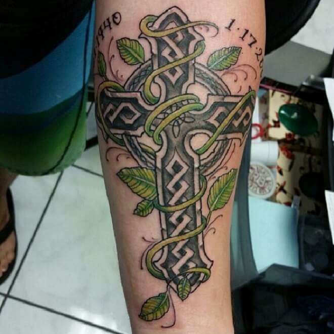 Arm Celtic Cross Tattoo