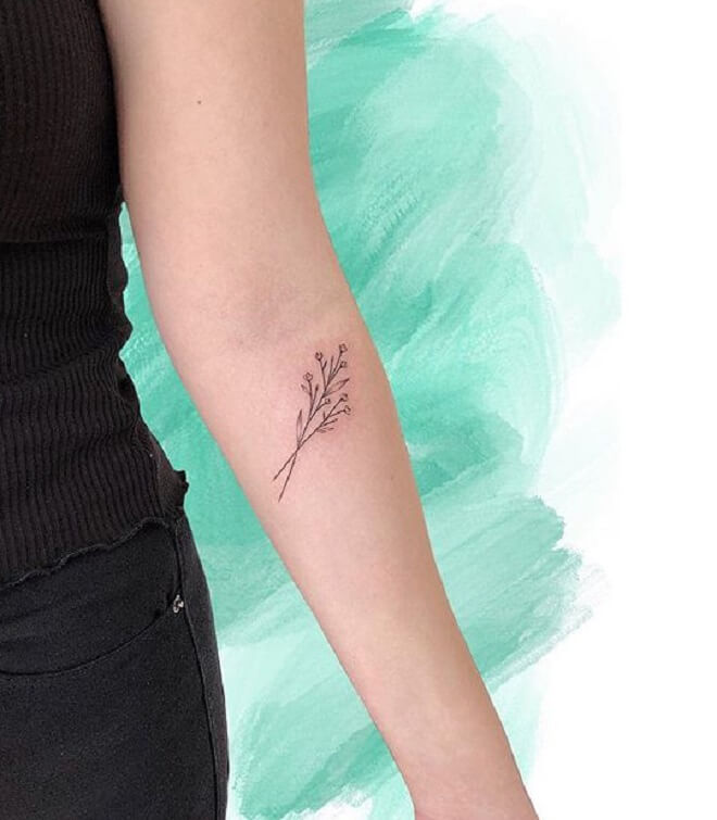 Arm Small Flower Tattoo