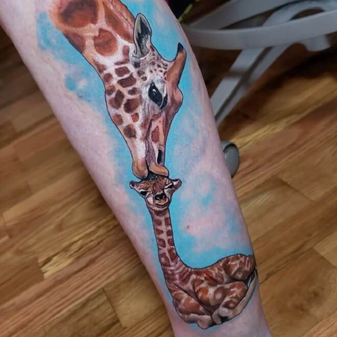 Baby Giraffe Tattoo