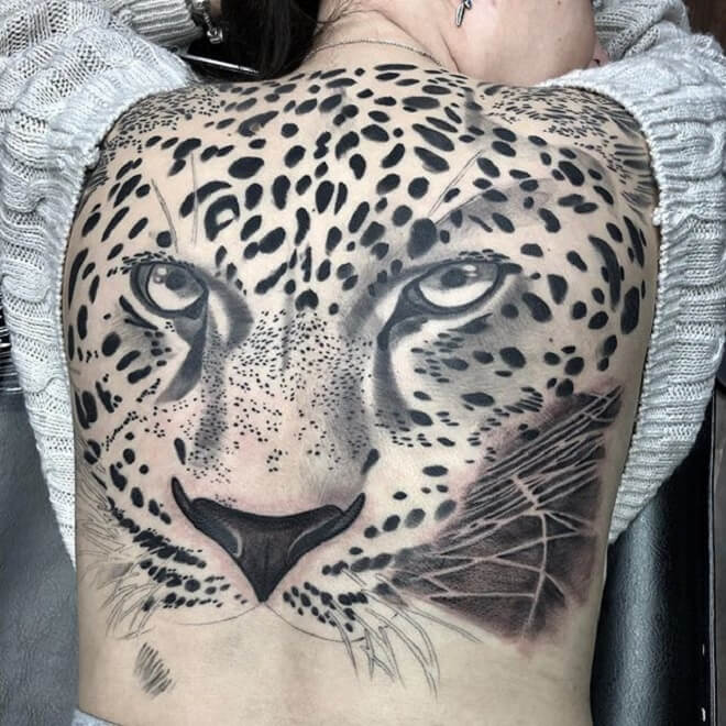 Леопард со спины