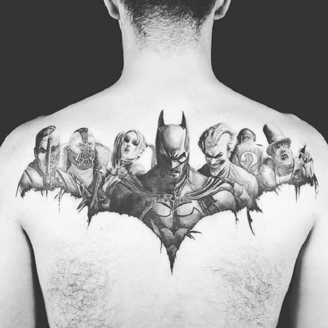 Back Superhero Tattoo